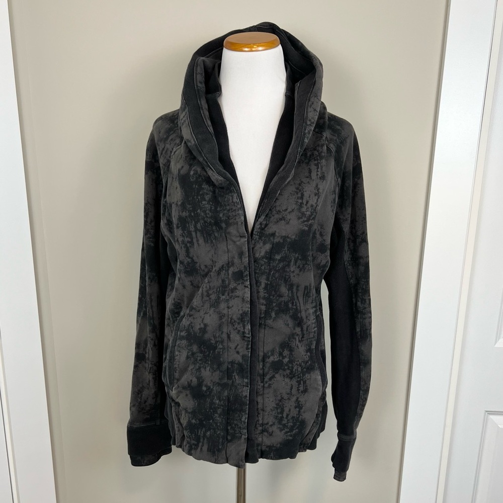 Black Hooded Women's Jacket - Plush Zip-Front Coat